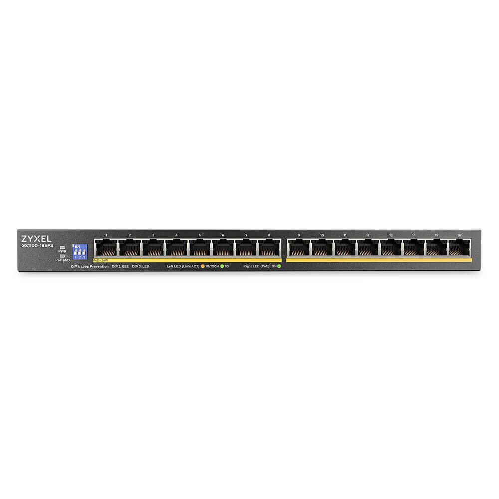 ZyXEL GS1100-16EPS 16-Port Gigabit Unmanaged Dip Switch