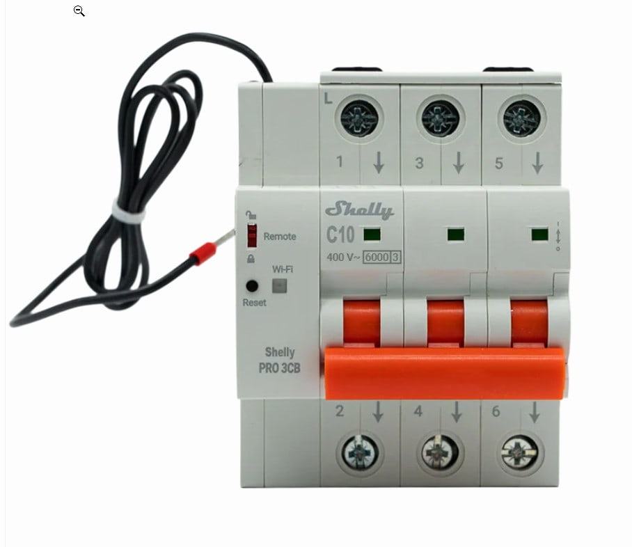 Shelly Smarter Leitungsschutzschalter Pro 3CB C16 3-polig 16A Fernsteuerung LAN WLAN Bluetooth