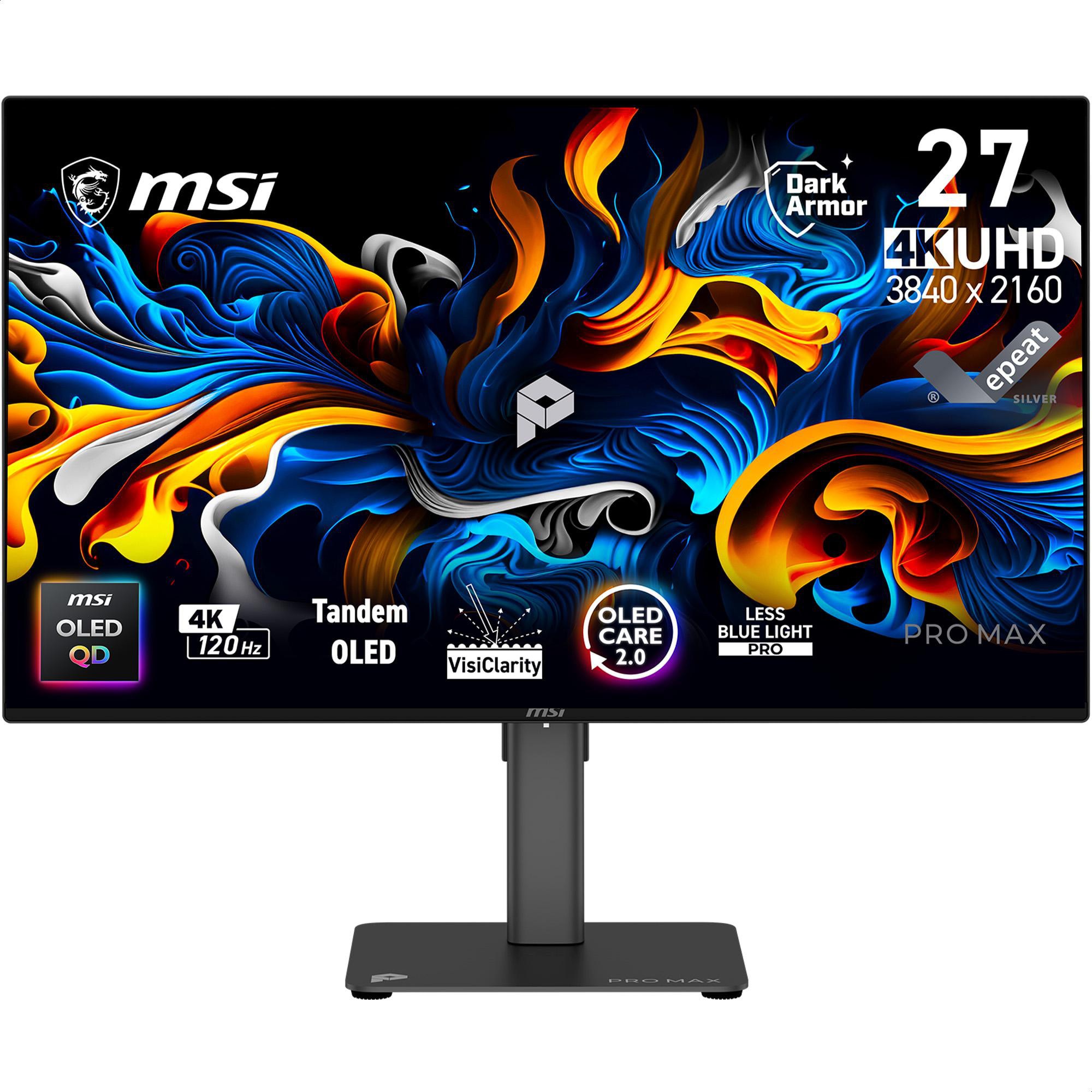 MSI PRO MAX 271UPX12G 26.6 Zoll 4K (UHD) QD-OLED Panel 16:9 120 Hz Gaming Monitor