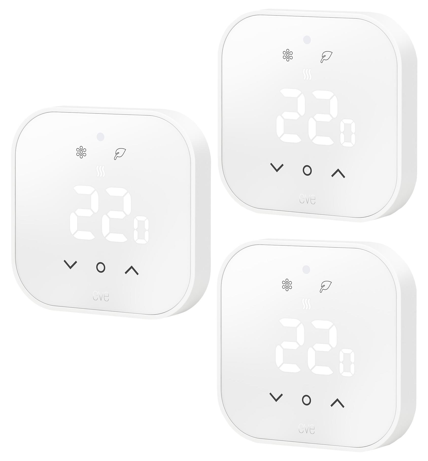 Eve Thermostat - Smartes Thermostat (Matter) für Fußbodenheizung 3er Pack