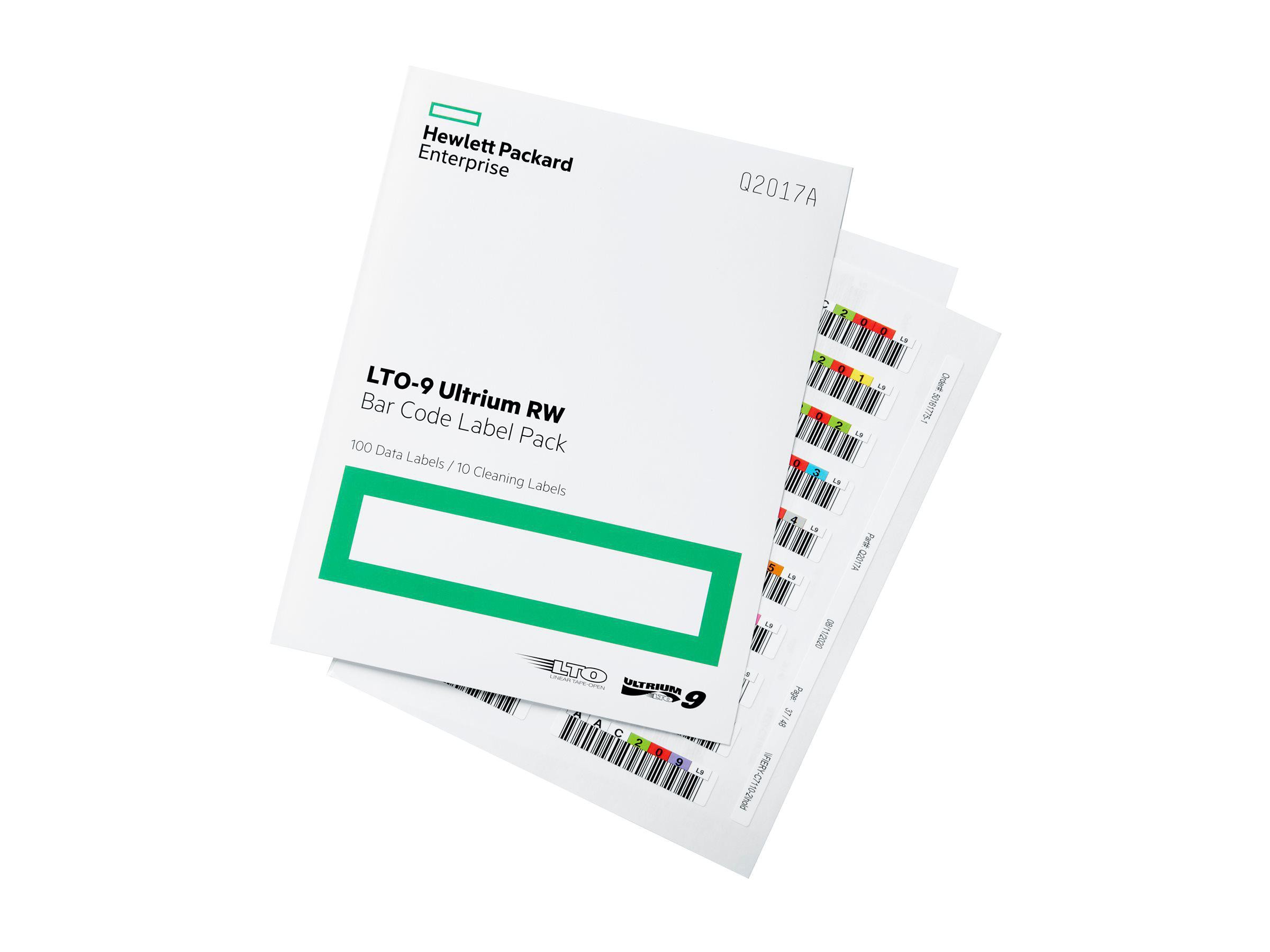 HP LTO-9 Q2017A Blanko Band Etiketten für HPE T950/TFinity