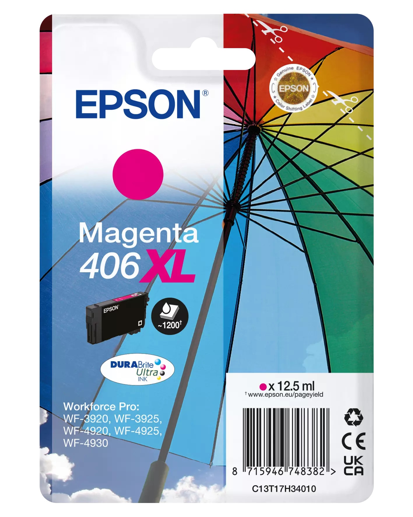 Epson 406 Umbrella DuraBrite Ultra XL Druckerpatrone 12,5ml Magenta