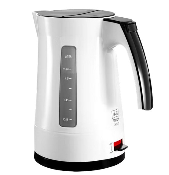 Melitta Enjoy Aqua Wasserkocher Weiß/ Schwarz 1,7 Liter