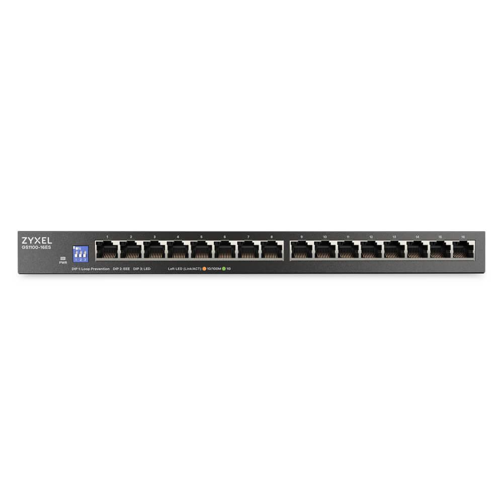 ZyXEL GS1100-16ES 16-Port Gigabit Unmanaged Slimline Switch