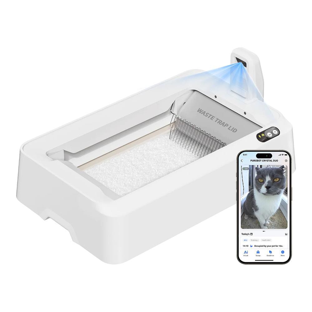Petkit Selbstreinigende Katzenklo Purobot Crystal Duo Mit Ia-Kamera - Image 3