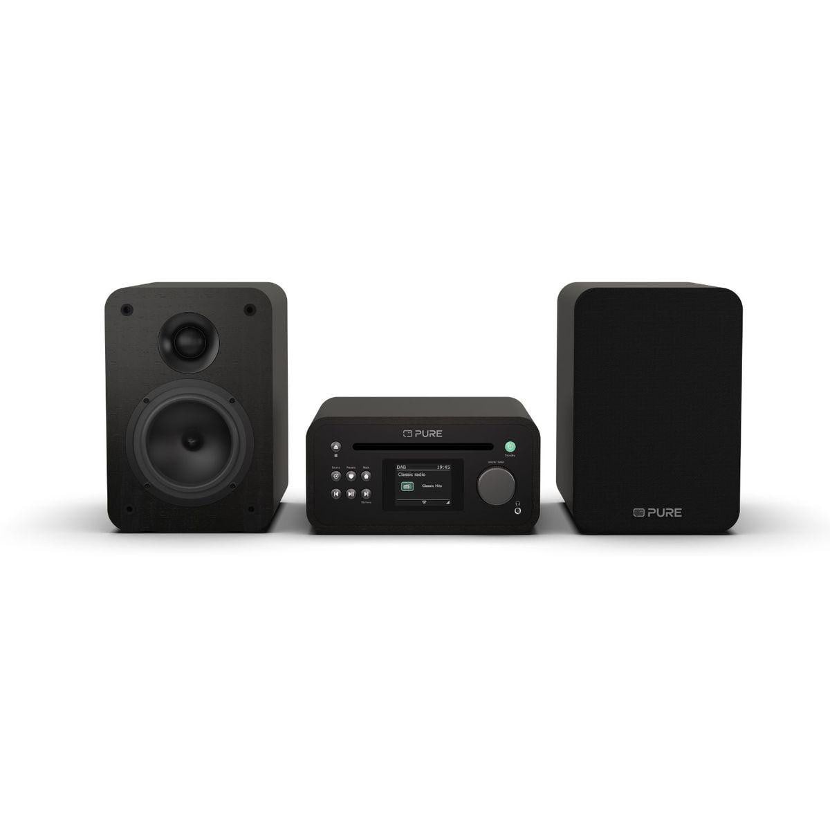 Pure Classic Stereo Mini Stereoanlage DAB+/FM, Bluetooth, CD, USB braun/Walnuss