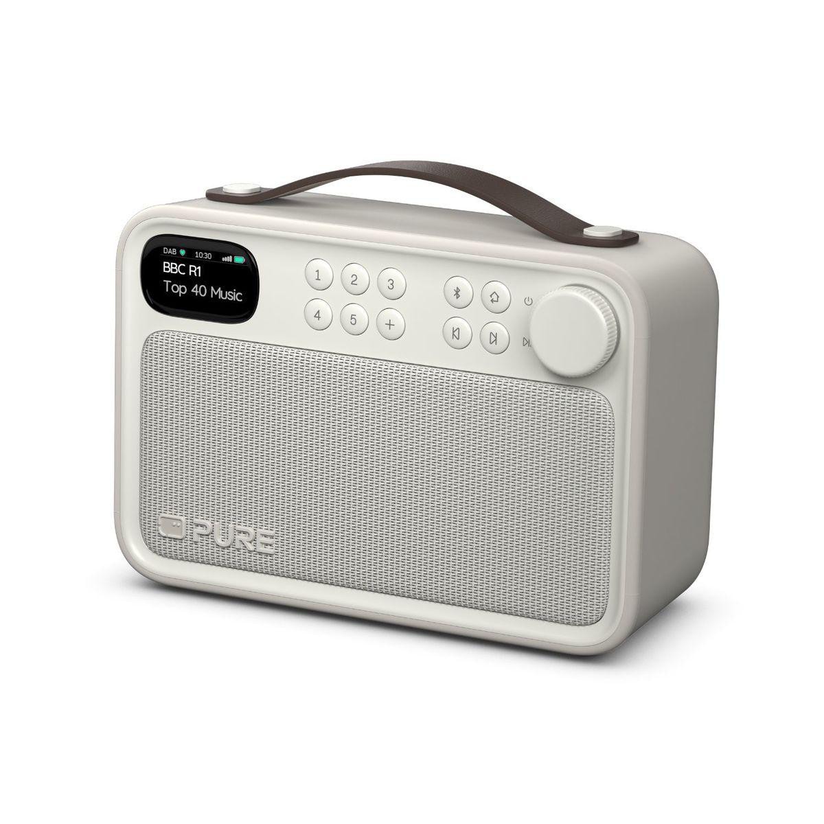 Pure Bloom Radio mit Bluetooth DAB+/UKW IPX5 portabel, mit Akku, sand