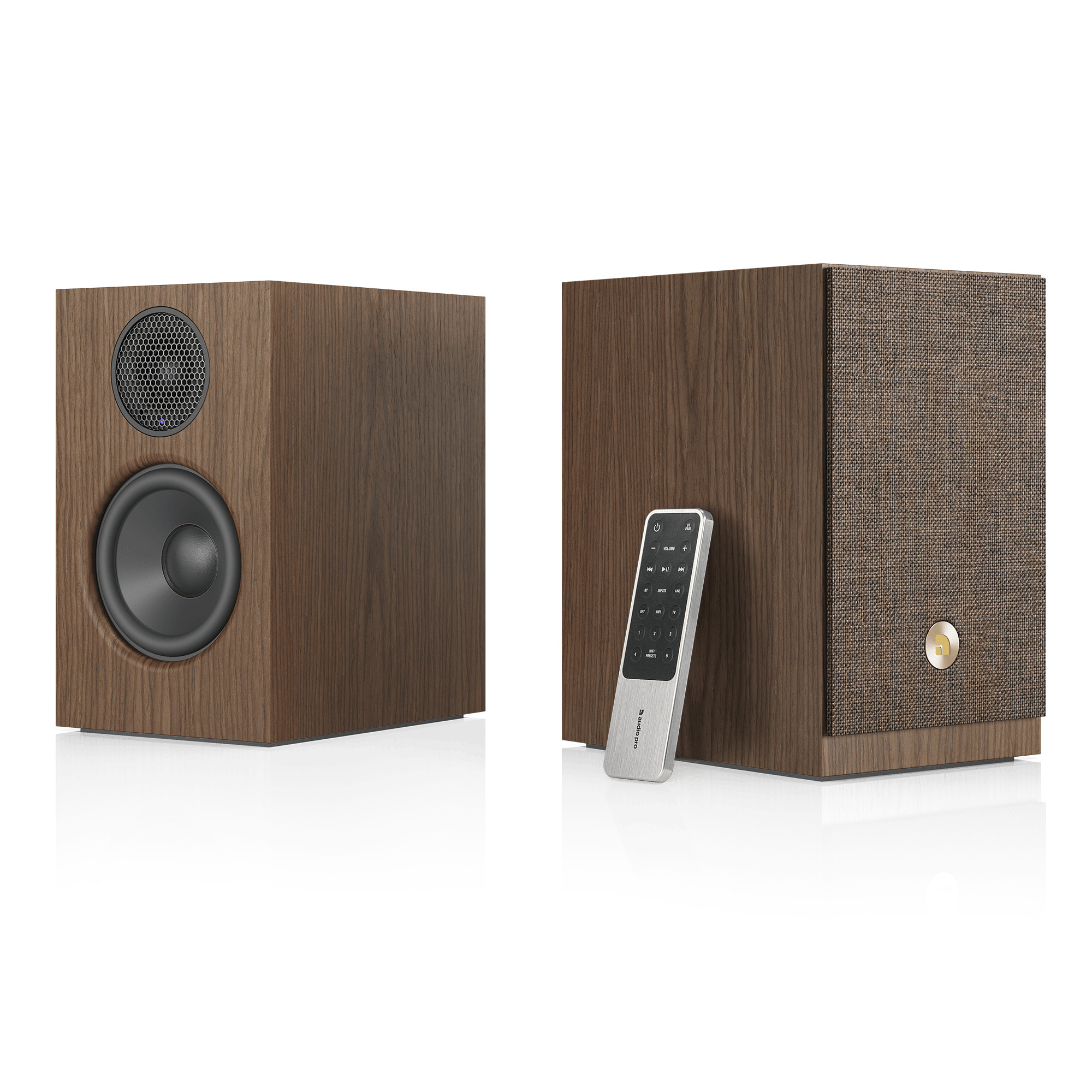 Audio Pro A28 W Multiroom-Regallautsprecher walnuss