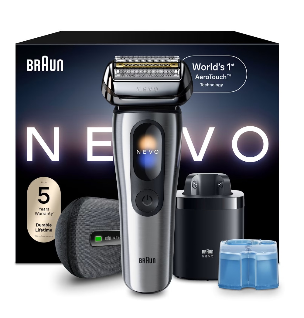 Braun Braun/Silber Nevo Elektrorasierer Mit Aerotouch-Technologie Für Eine Rasur Ohne Kompromisse. Smart Display. Mit 7-In-1 Care System, Lade-Reiseetui, Nevo17000c, - Image 4