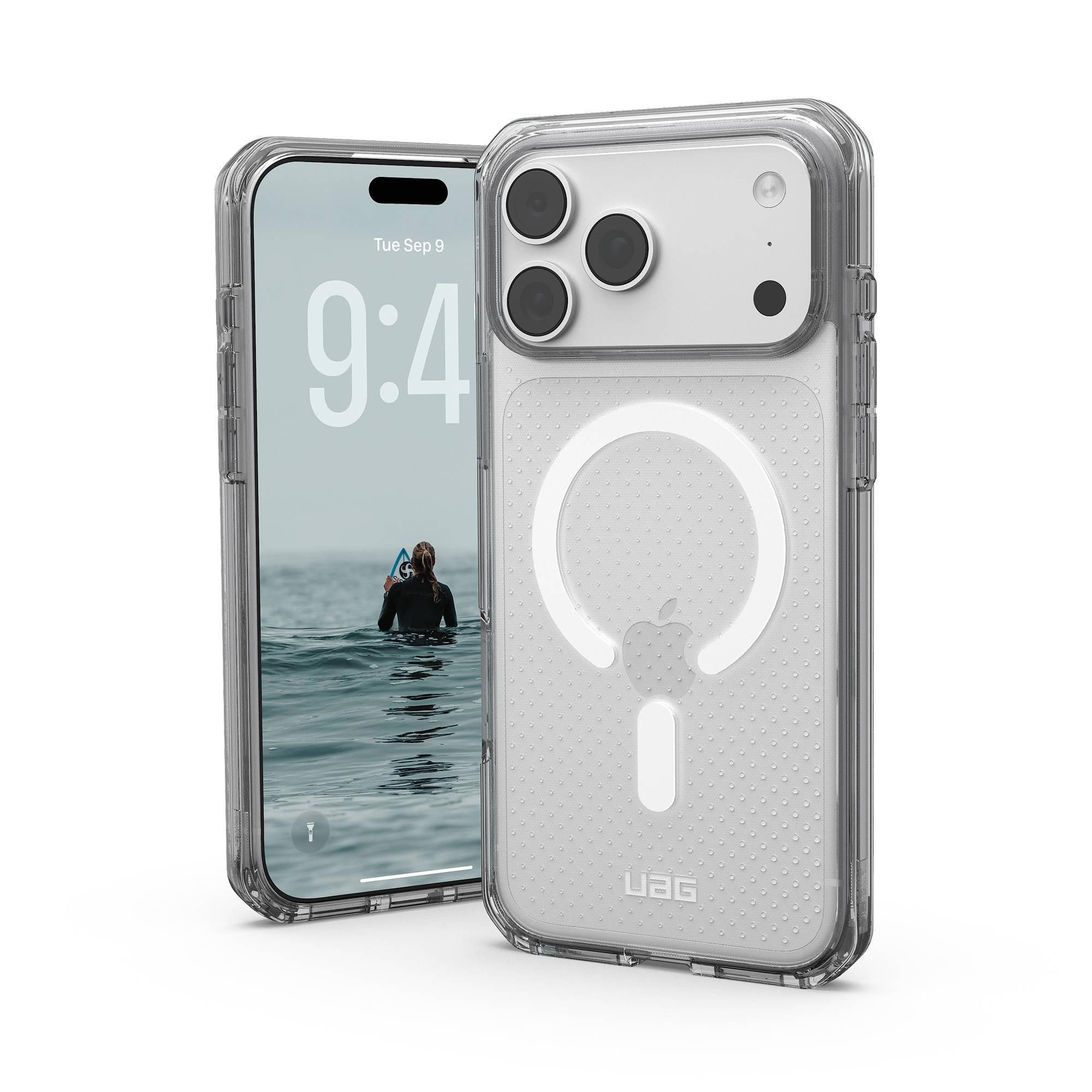UAG Urban Armor Gear Dot MagSafe Case | Apple iPhone 18 Pro Max/17 Pro Max | ice (transparent)/smoke (grau transparent)