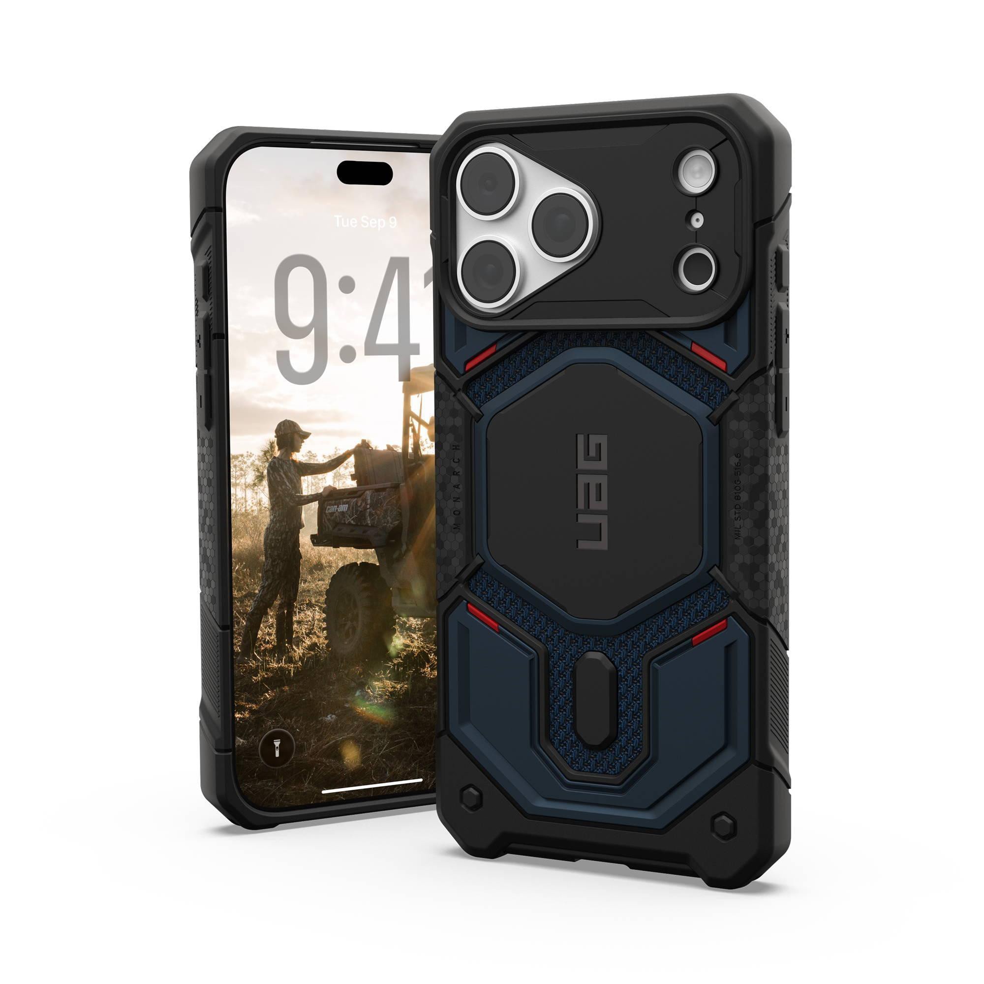 UAG Urban Armor Gear Monarch Pro MagSafe Case | Apple iPhone 18 Pro Max/17 Pro Max | kevlar mallard (blau)