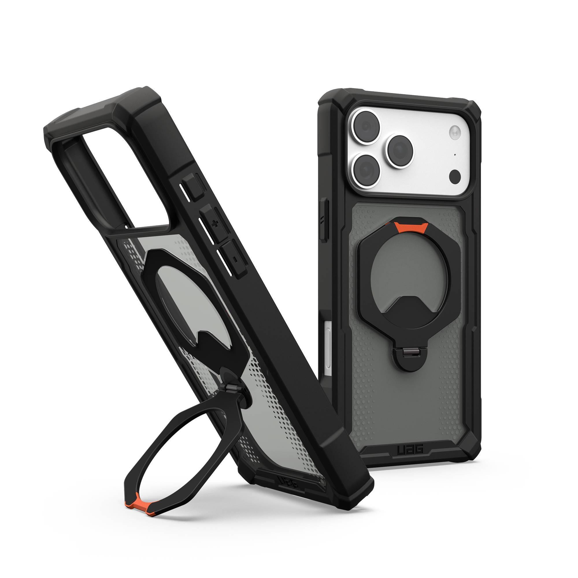 UAG Urban Armor Gear Plasma XTE 360 MagSafe Kickstand Case Apple iPhone 18 Pro Max/17 Pro Max schwarz/orange/grau transparent