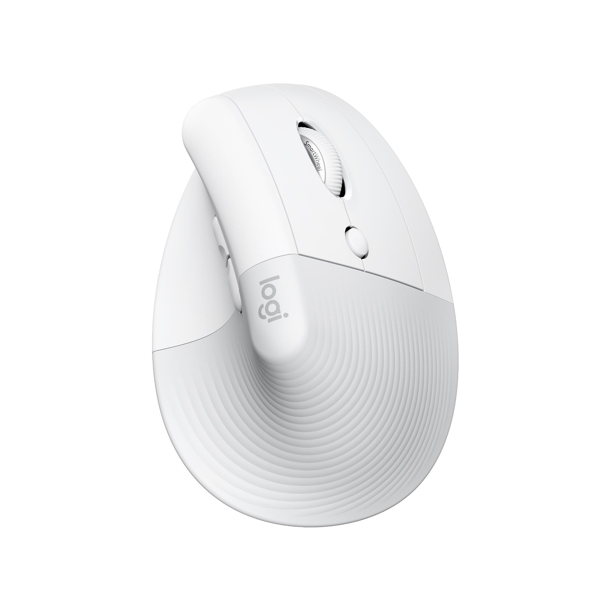 Logitech Lift for Mac Vertikale Ergonomische Maus Weiß – Bluetooth Maus für MacBook, iMac & iPad