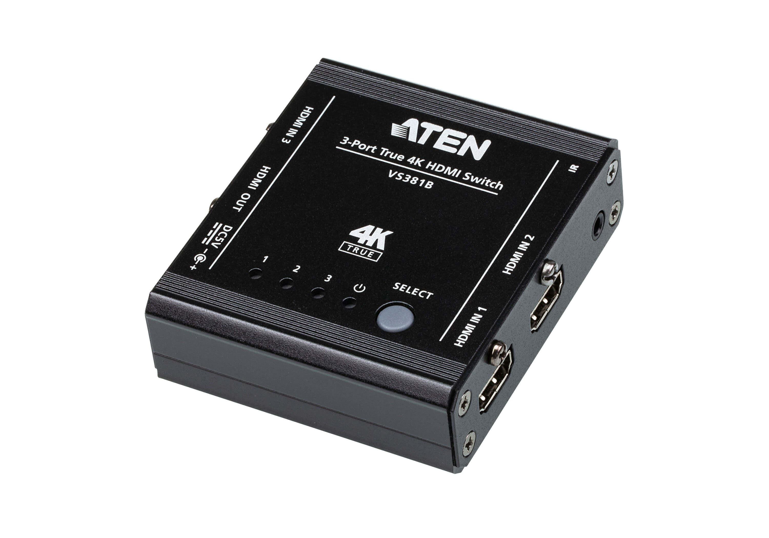 Aten Logo 3-Port True 4K Hdmi Switch Vs381b - Bild 7