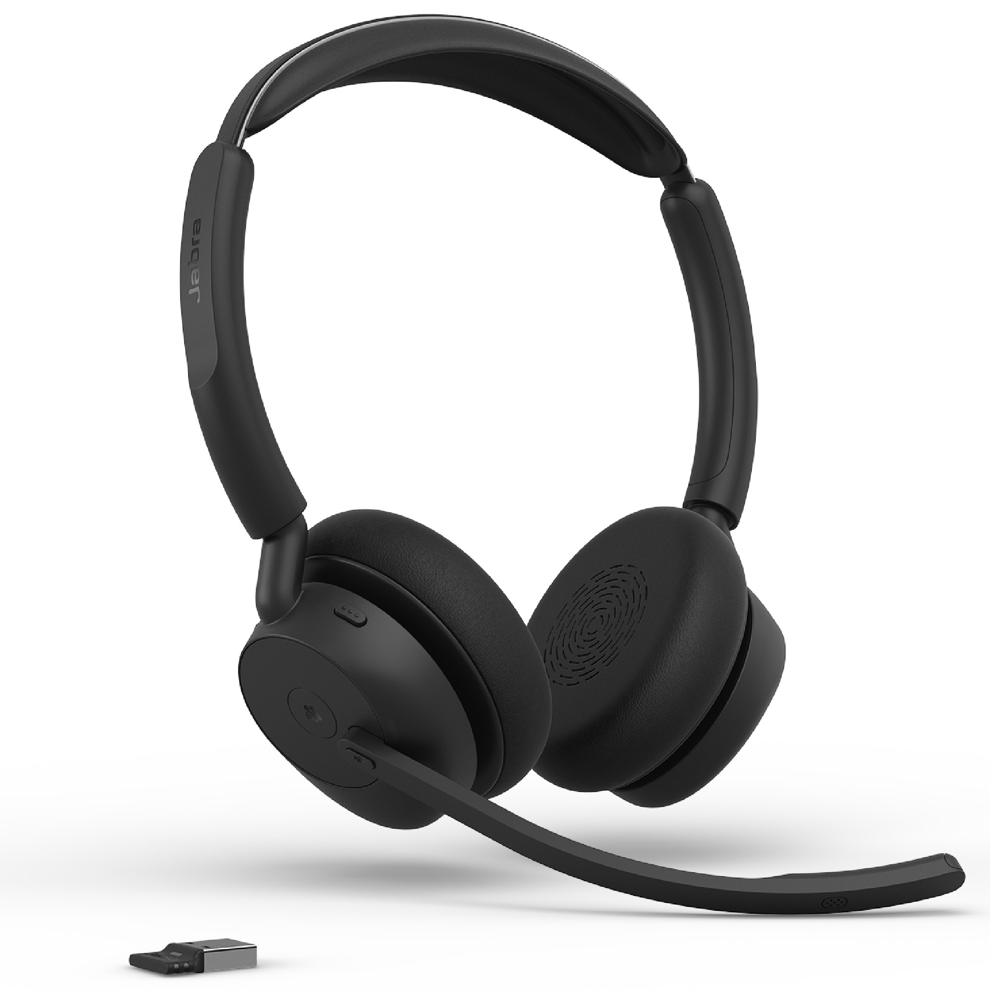 Jabra Evolve3 45 MS Stereo (Kabellos, USB-A, Microsoft Teams), Office Headset, Schwarz - Bild 2