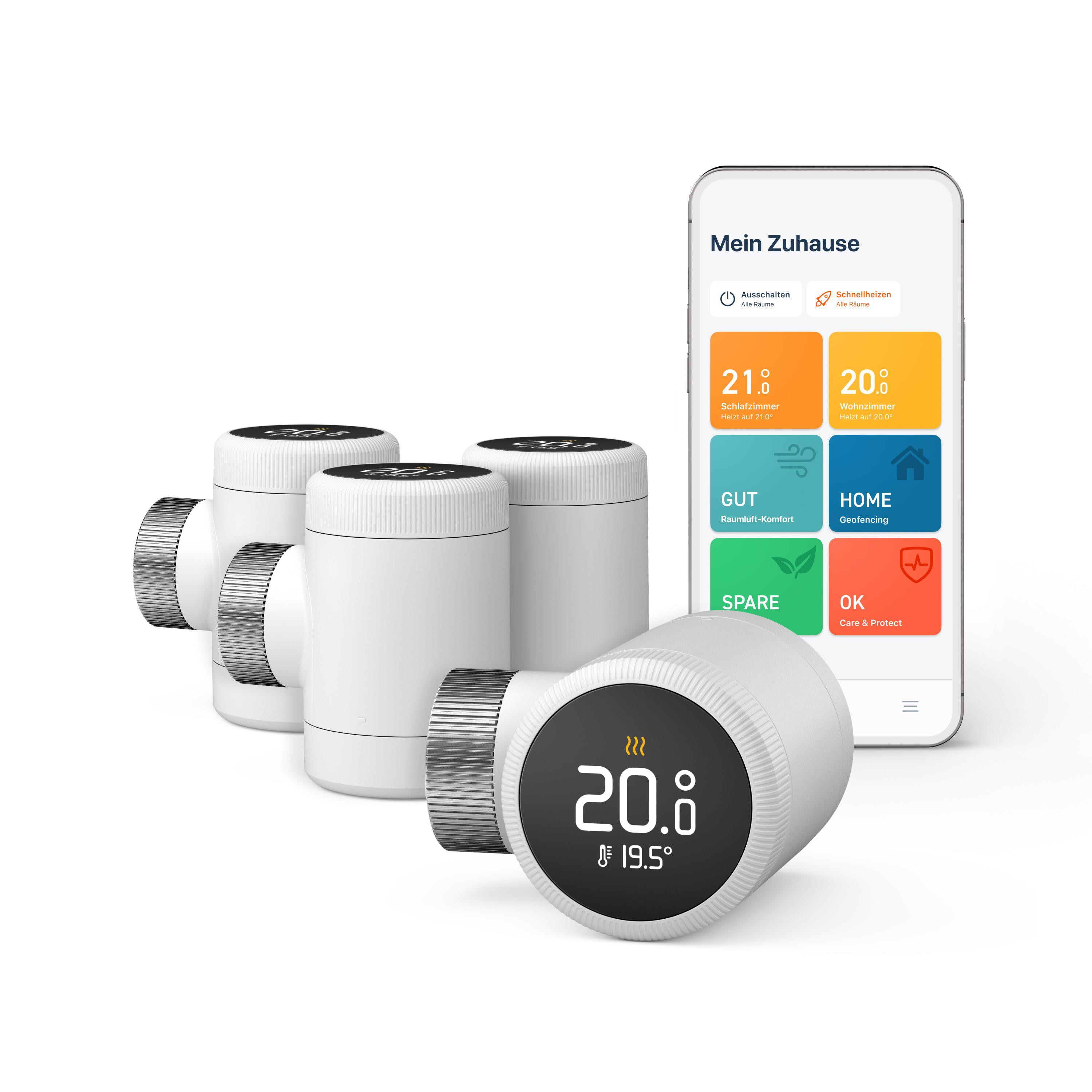 tado° X Smartes Heizkörper-Thermostat - 4er-Set - Weiß - Bild 3
