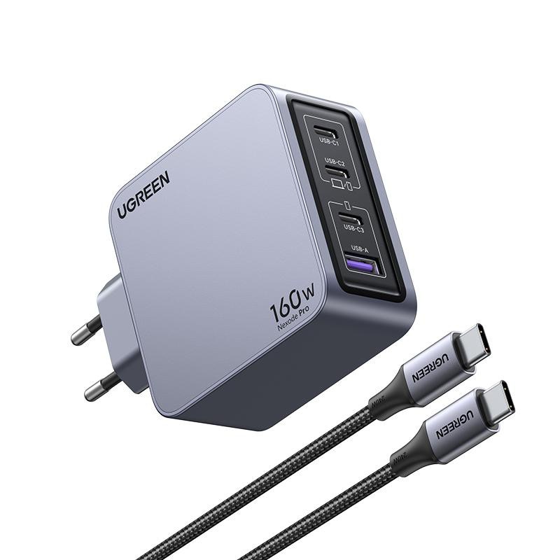 UGREEN Ladegerät Nexode Pro 160W GaN Adapter mit USB-C Ladekabel - Bild 7